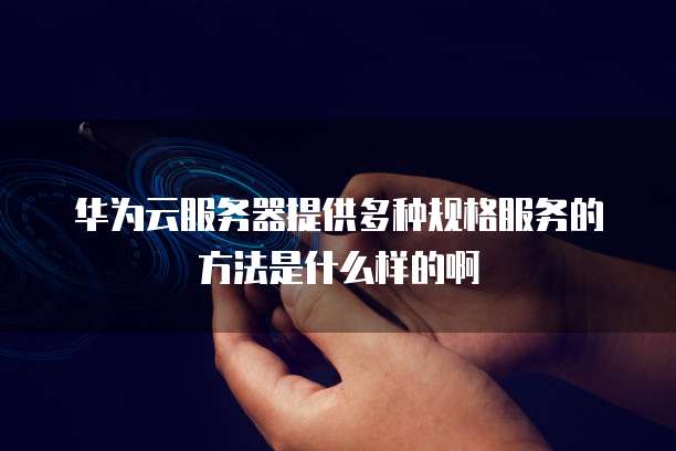 华为云服务器提供多种规格服务的方法是什么样的啊