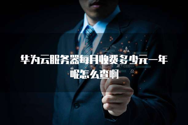华为云服务器每月收费多少元一年呢怎么查啊