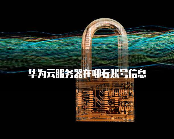 华为云服务器在哪看账号信息