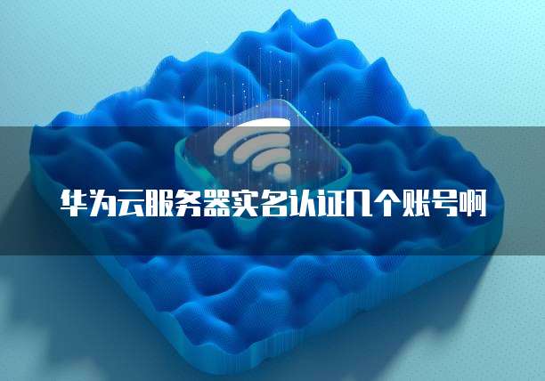 华为云服务器实名认证几个账号啊