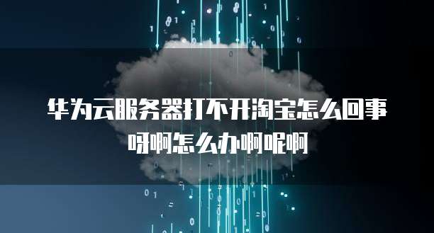 华为云服务器打不开淘宝怎么回事呀啊怎么办啊呢啊