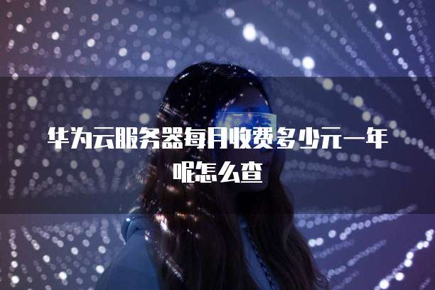 华为云服务器每月收费多少元一年呢怎么查