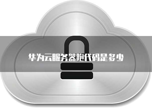 华为云服务器跑代码是多少