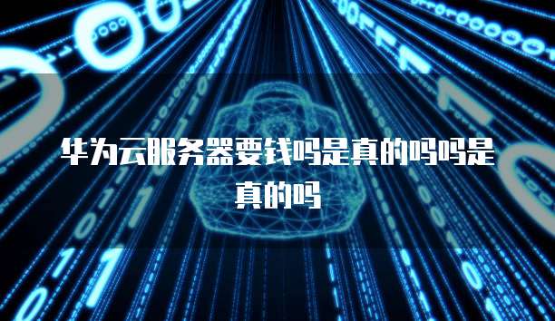 华为云服务器要钱吗是真的吗吗是真的吗