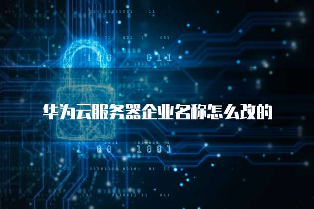 华为云服务器企业名称怎么改的