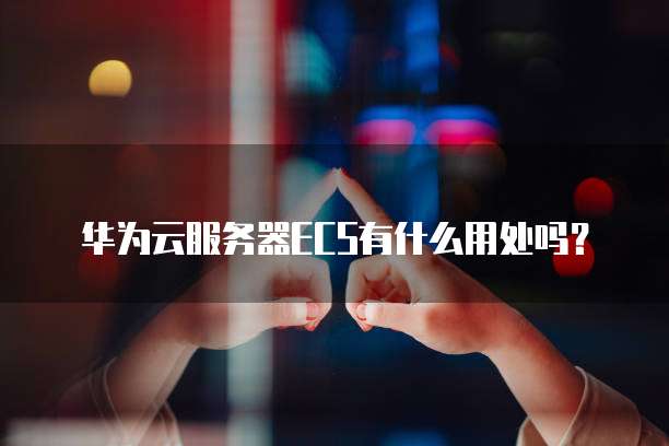 华为云服务器ECS有什么用处吗?