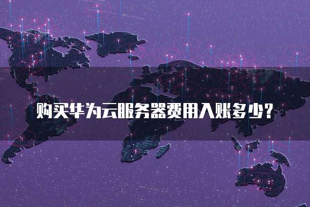 购买华为云服务器费用入账多少？