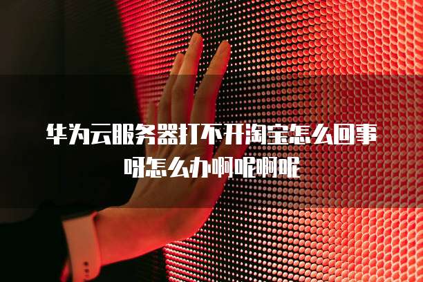 华为云服务器打不开淘宝怎么回事呀怎么办啊呢啊呢