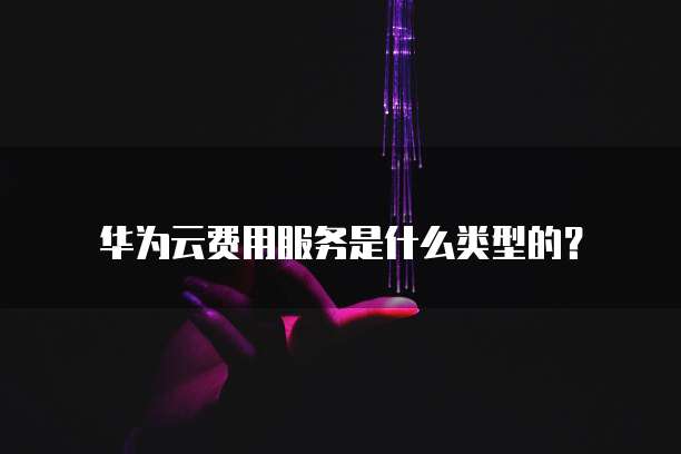 华为云费用服务是什么类型的?