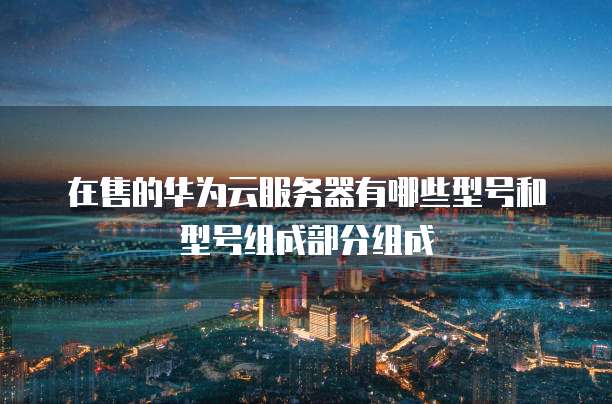 在售的华为云服务器有哪些型号和型号组成部分组成