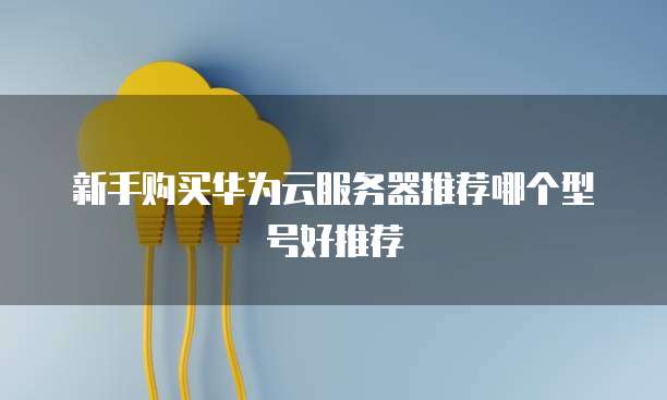 新手购买华为云服务器推荐哪个型号好推荐