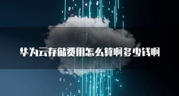 华为云存储费用怎么算啊多少钱啊
