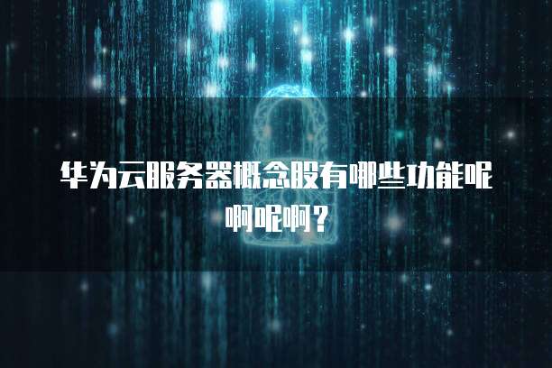 华为云服务器概念股有哪些功能呢啊呢啊？
