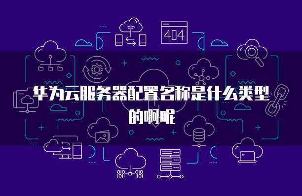 华为云服务器配置名称是什么类型的啊呢