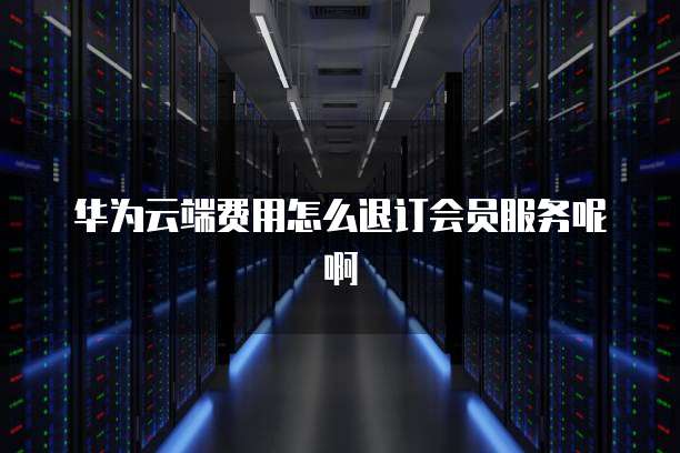 华为云端费用怎么退订会员服务呢啊