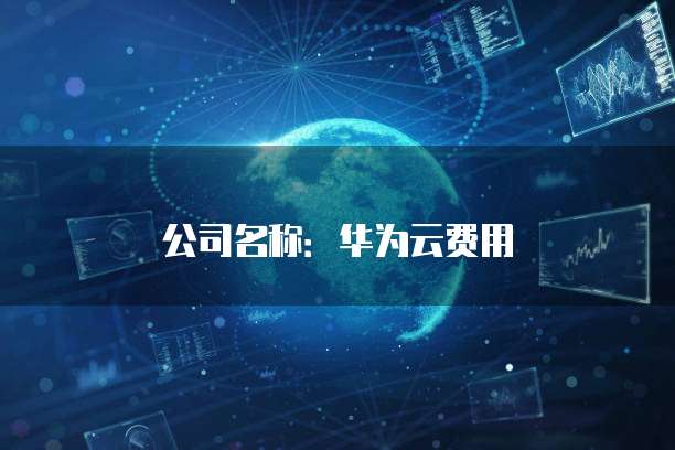 公司名称:华为云费用