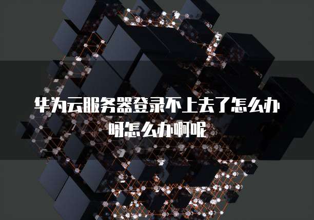 华为云服务器登录不上去了怎么办呀怎么办啊呢