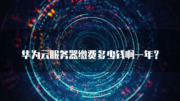 华为云服务器缴费多少钱啊一年?