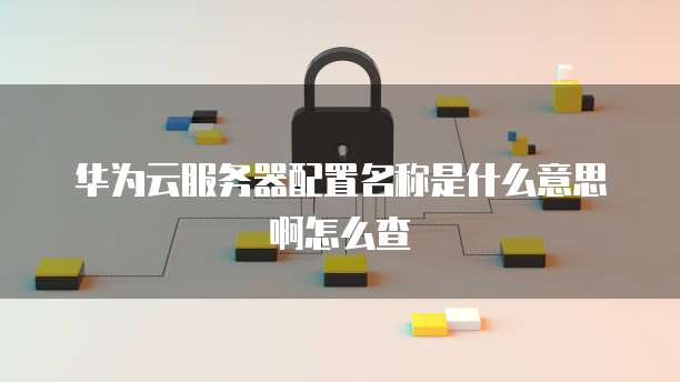 华为云服务器配置名称是什么意思啊怎么查