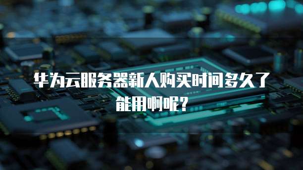 华为云服务器新人购买时间多久了能用啊呢?