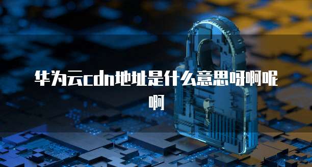 华为云cdn地址是什么意思呀啊呢啊