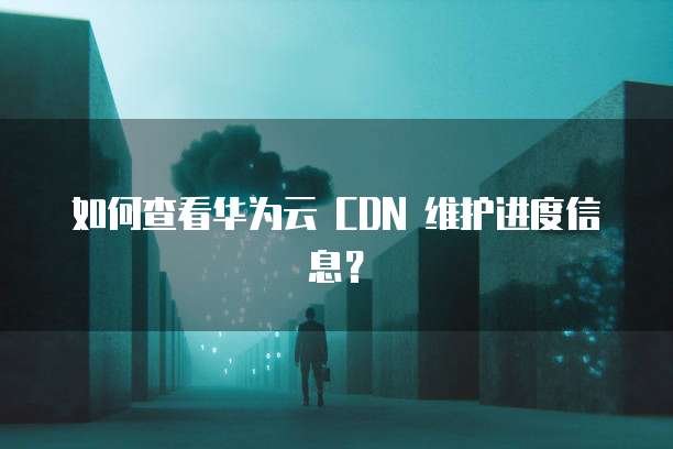 如何查看华为云 CDN 维护进度信息?