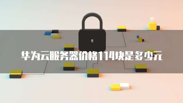 华为云服务器价格114块是多少元
