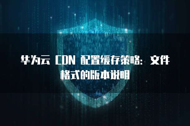 华为云 CDN 配置缓存策略:文件格式的版本说明