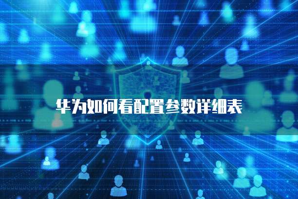 华为云服务器的参数设置在哪里找啊