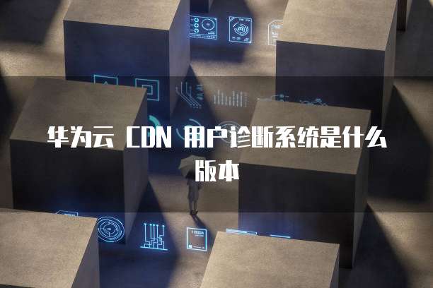 华为云 CDN 用户诊断系统是什么版本