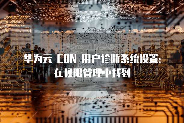 华为云 CDN 用户诊断系统设置:在权限管理中找到