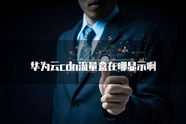 华为云cdn流量盒在哪显示啊