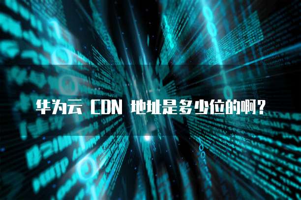 华为云 CDN 地址是多少位的啊?
