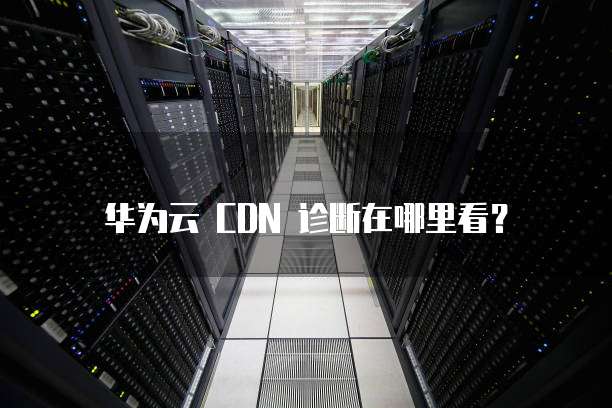 华为云 CDN 诊断在哪里看?