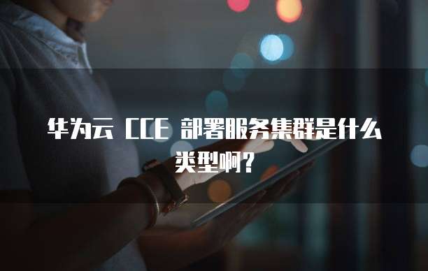 华为云 CCE 部署服务集群是什么类型啊?