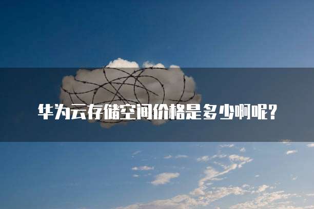 华为云存储空间价格是多少啊呢?