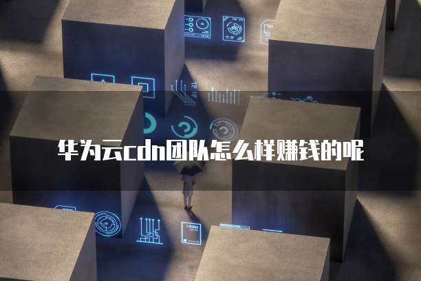 华为云cdn团队怎么样赚钱的呢