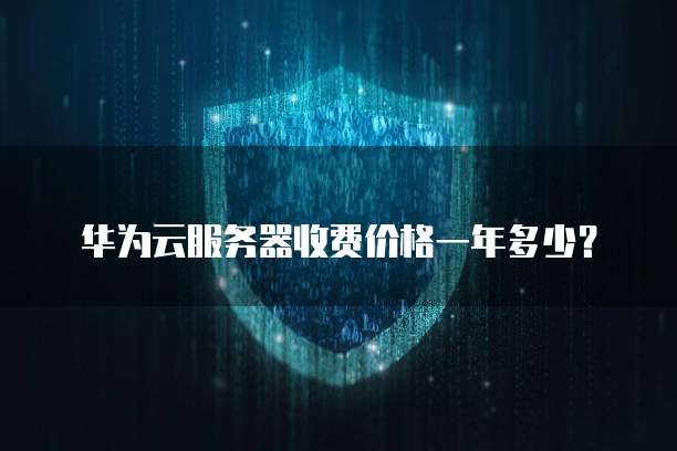 华为云服务器收费价格一年多少?