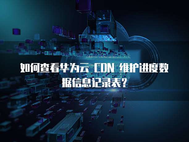 如何查看华为云 CDN 维护进度数据信息记录表?