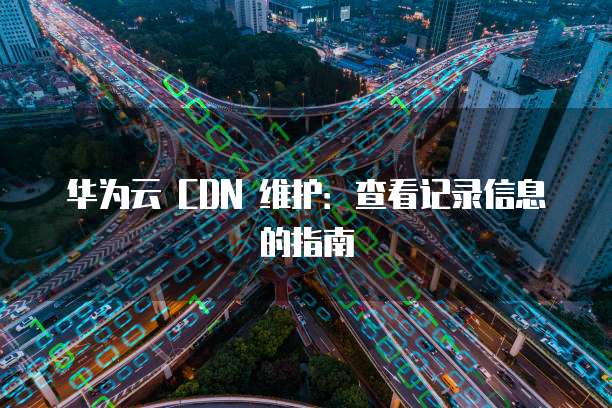 华为云 CDN 维护:查看记录信息的指南