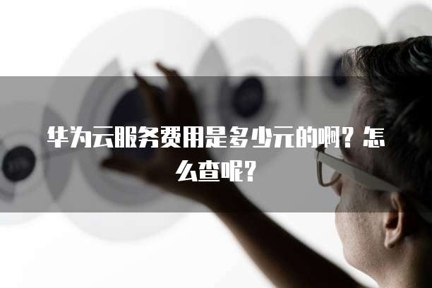 华为云服务费用是多少元的啊?怎么查呢?