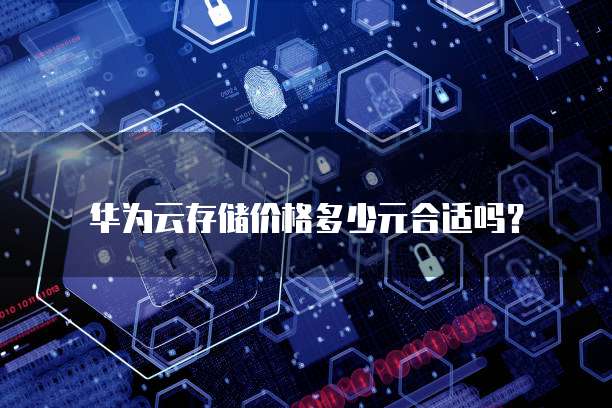 华为云存储价格多少元合适吗?
