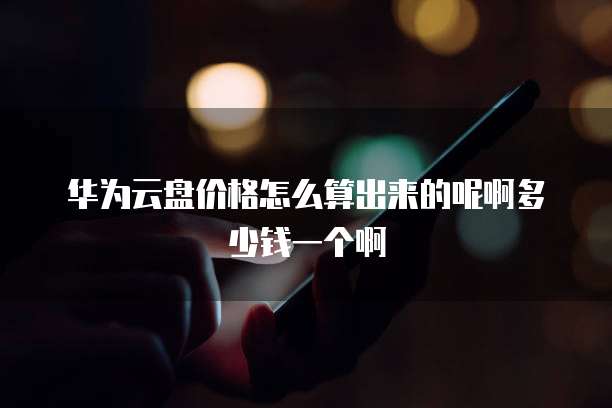 华为云盘价格怎么算出来的呢啊多少钱一个啊