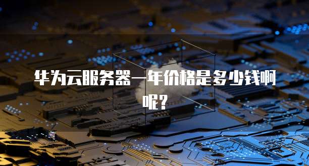 华为云服务器一年价格是多少钱啊呢?