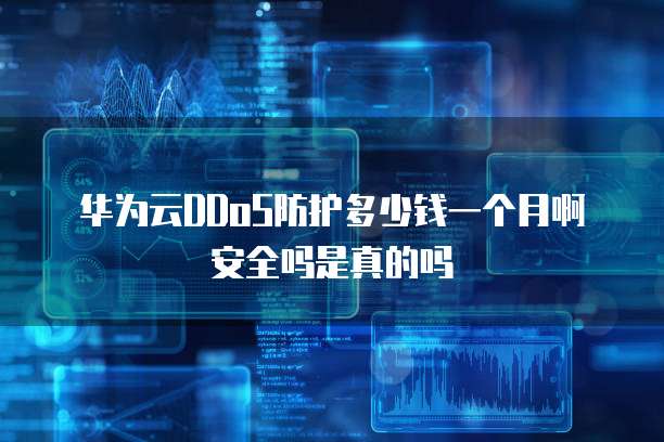 华为云DDoS防护多少钱一个月啊安全吗是真的吗