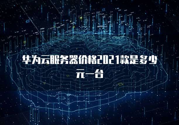 华为云服务器价格2021款是多少元一台