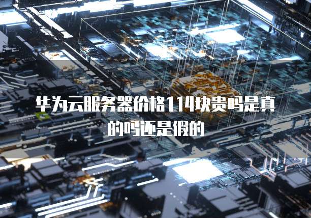 华为云服务器价格114块贵吗是真的吗还是假的
