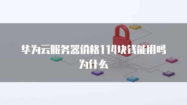 华为云服务器价格114块钱能用吗为什么