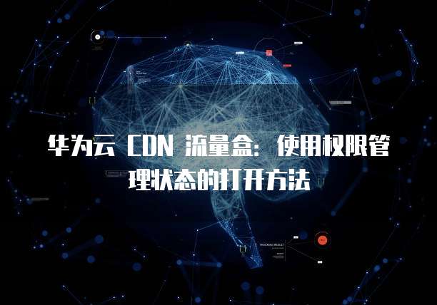 华为云 CDN 流量盒:使用权限管理状态的打开方法