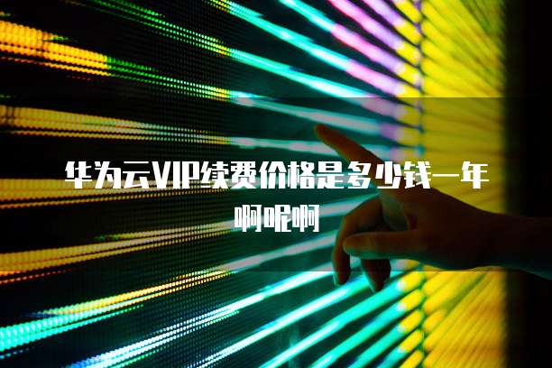华为云VIP续费价格是多少钱一年啊呢啊